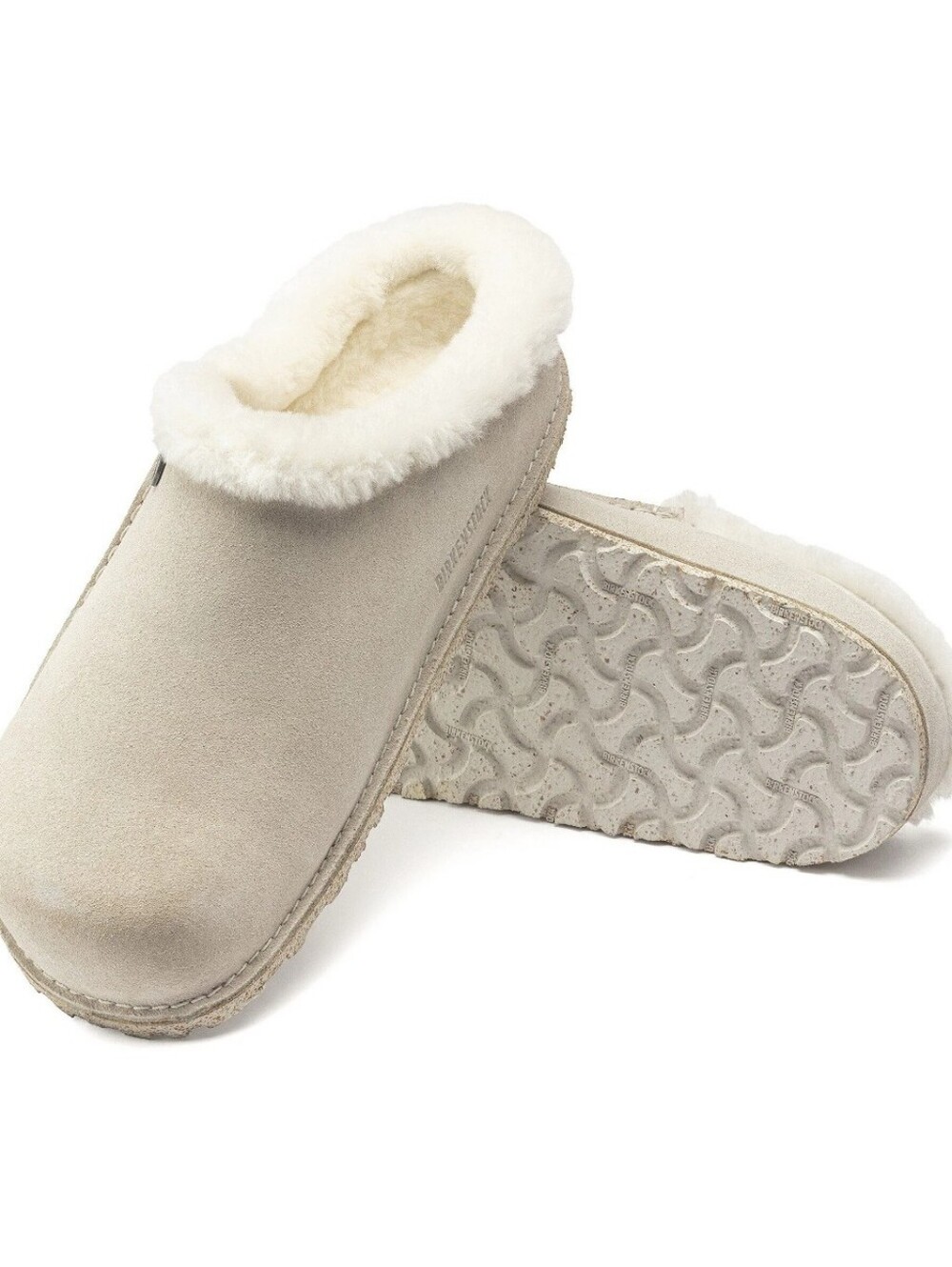 Birkenstock Zermatt Premium Suede Leather Clog- Antique White